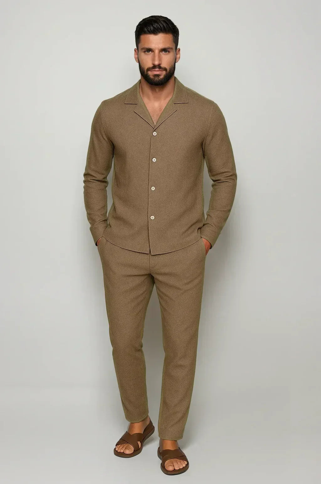 Mocha Linen Trousers
