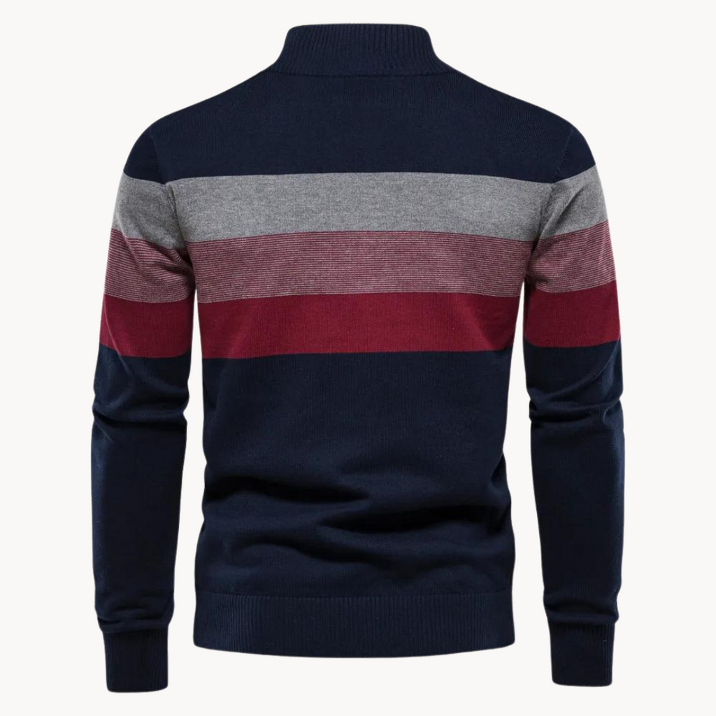 Elegant Cotton Zip Sweater