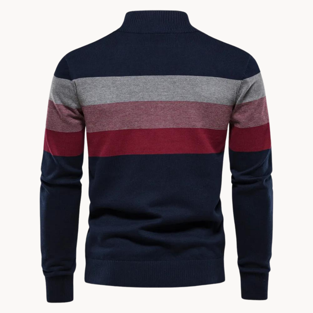 Elegant Cotton Zip Sweater