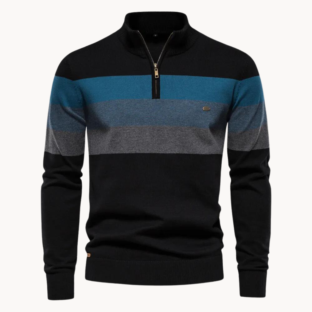 Elegant Cotton Zip Sweater