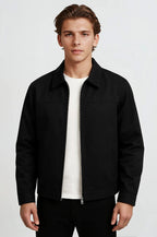 Lightweight Twill Men's Jacket - Black