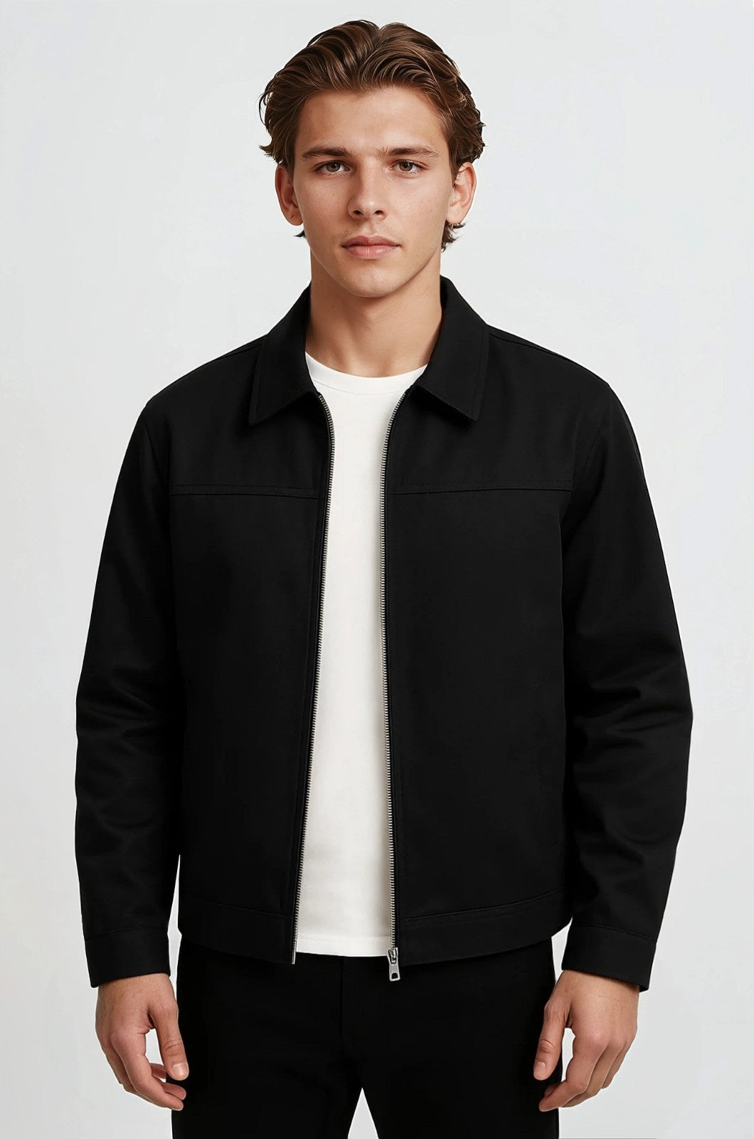 Lightweight Twill Men's Jacket - Black