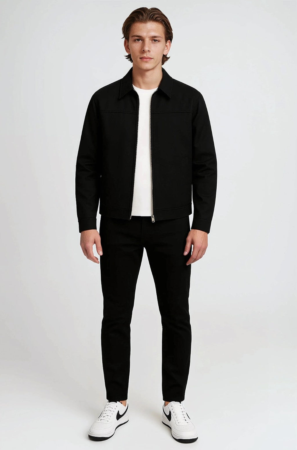 Lightweight Twill Men's Jacket - Black