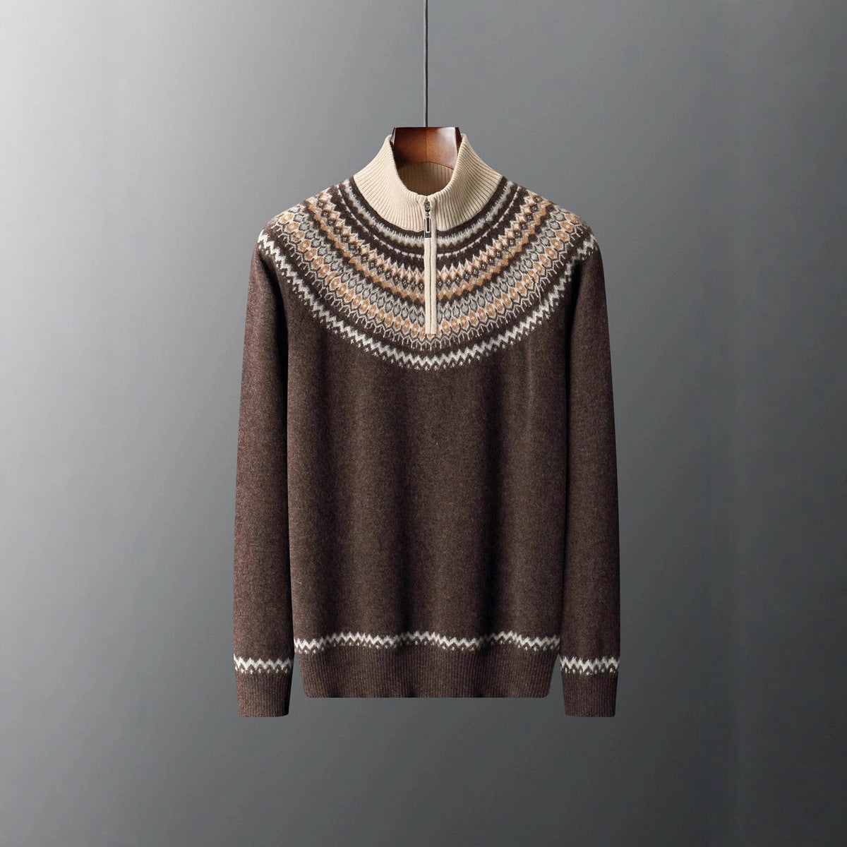 Elegant Cashmere Zip Sweater