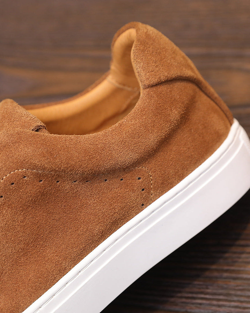 The Softey® Suede Low Sneakers - Tangerine