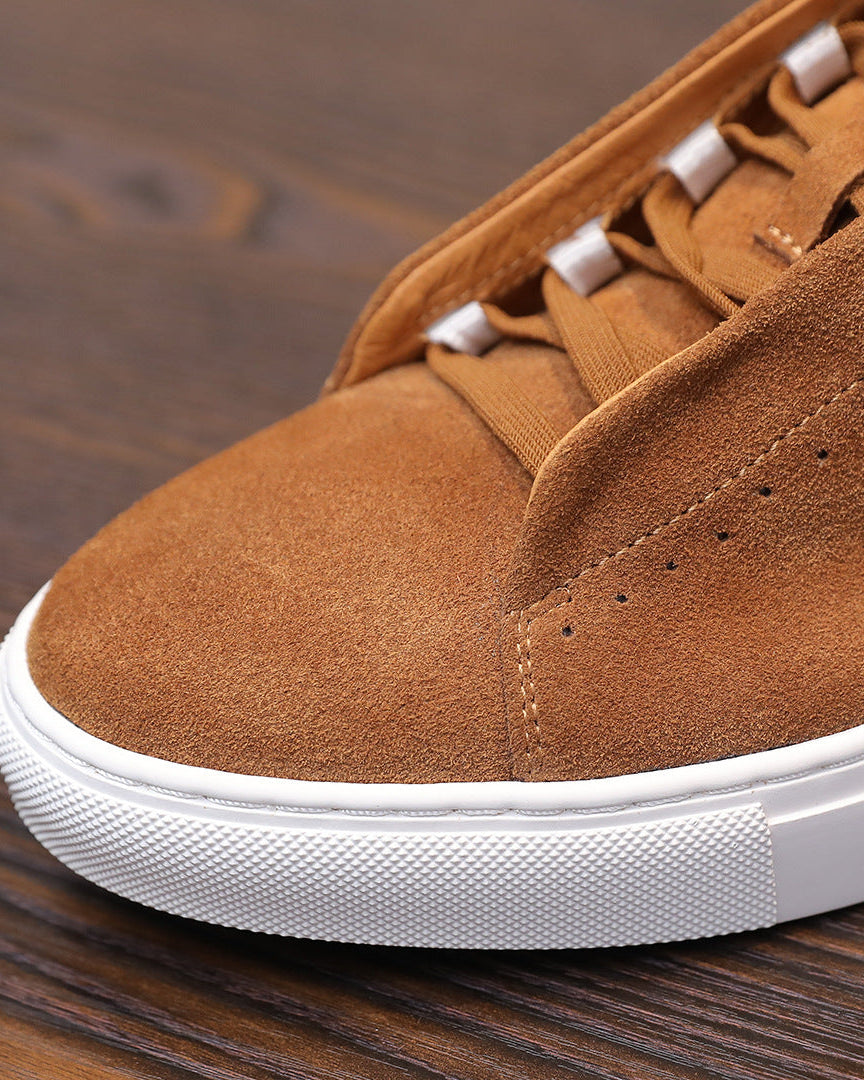 The Softey® Suede Low Sneakers - Tangerine