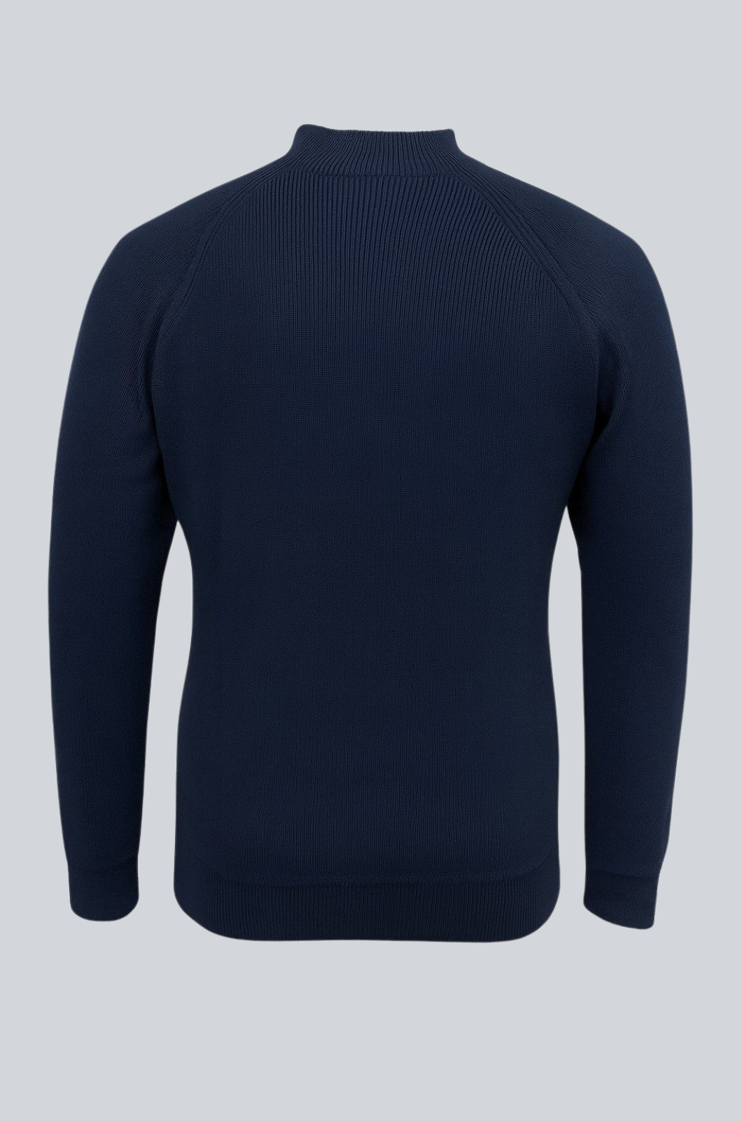Men's Half-Zip Sweater with Stand Collar - Royal Blue