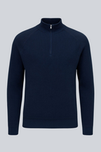 Men's Half-Zip Sweater with Stand Collar - Royal Blue