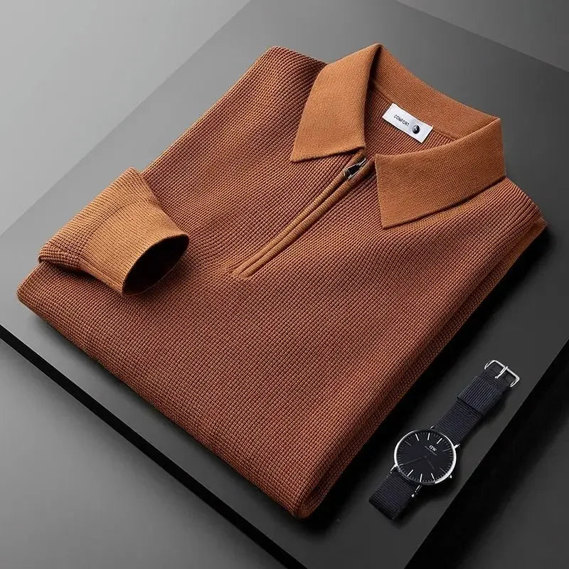 Elegant Men's Zip Sweater