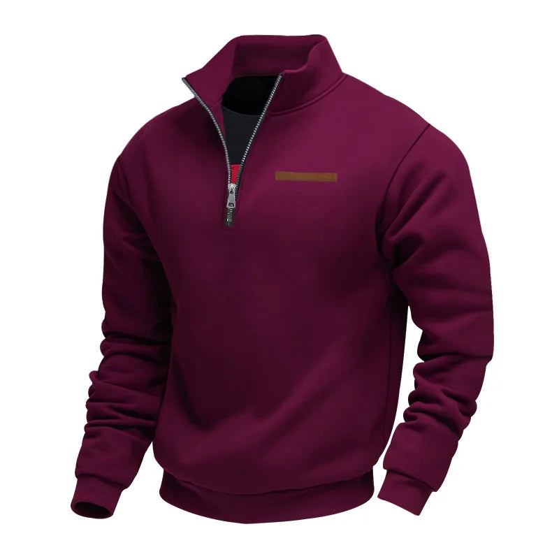 Casual Fleece Zip Sweater