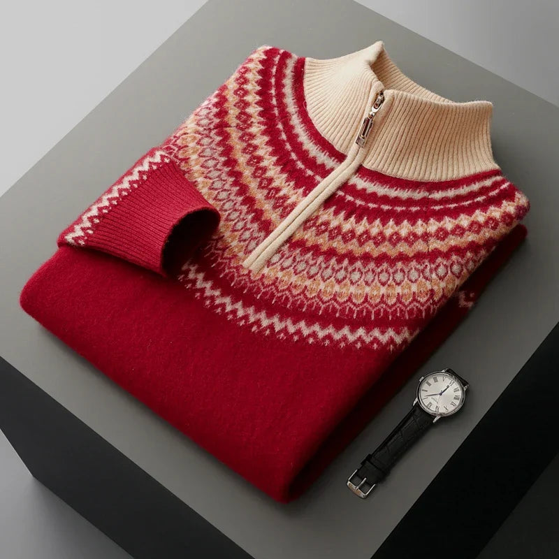 Elegant Cashmere Zip Sweater