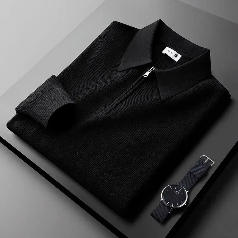 Elegant Men's Zip Sweater