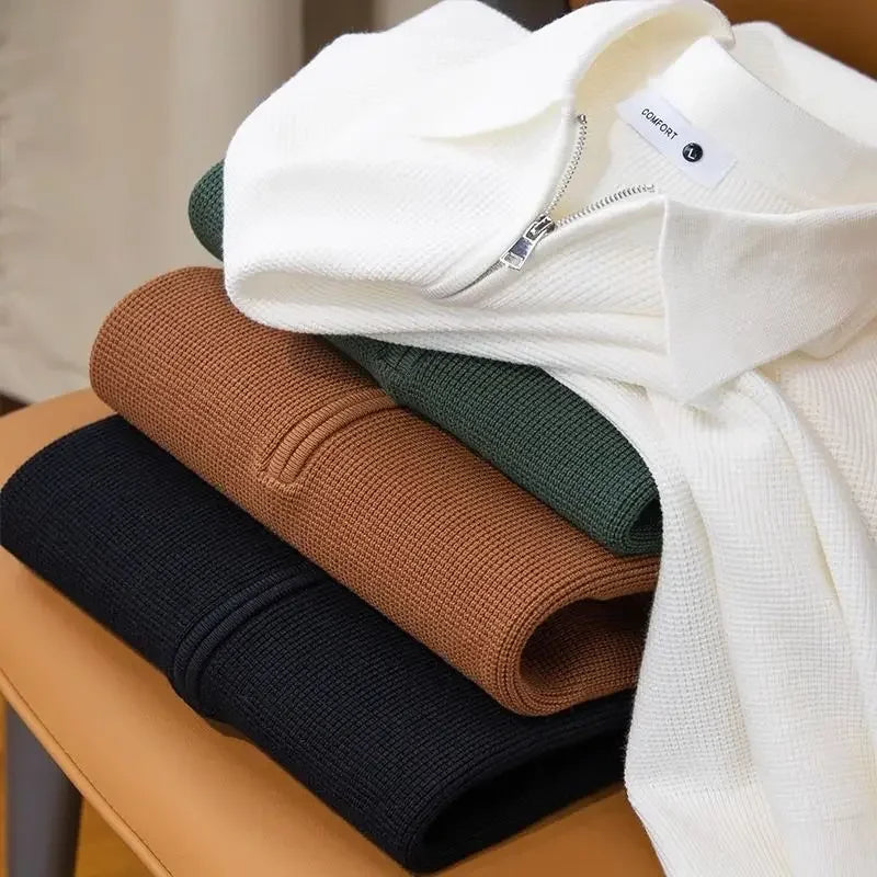Elegant Men's Zip Sweater