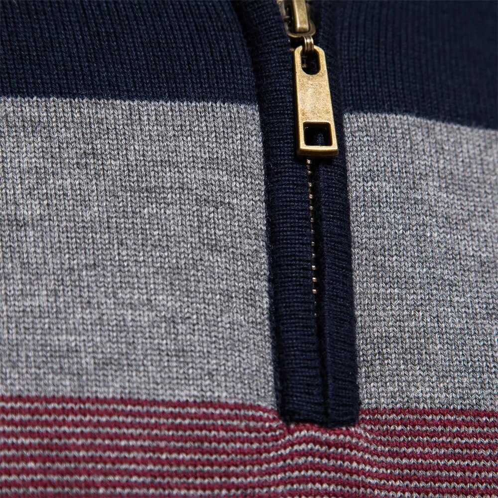 Elegant Cotton Zip Sweater