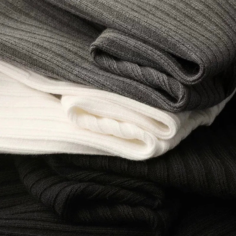 Elegant Striped Zip Sweater