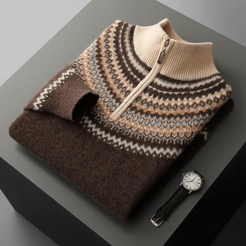 Elegant Cashmere Zip Sweater