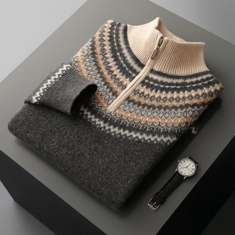 Elegant Cashmere Zip Sweater