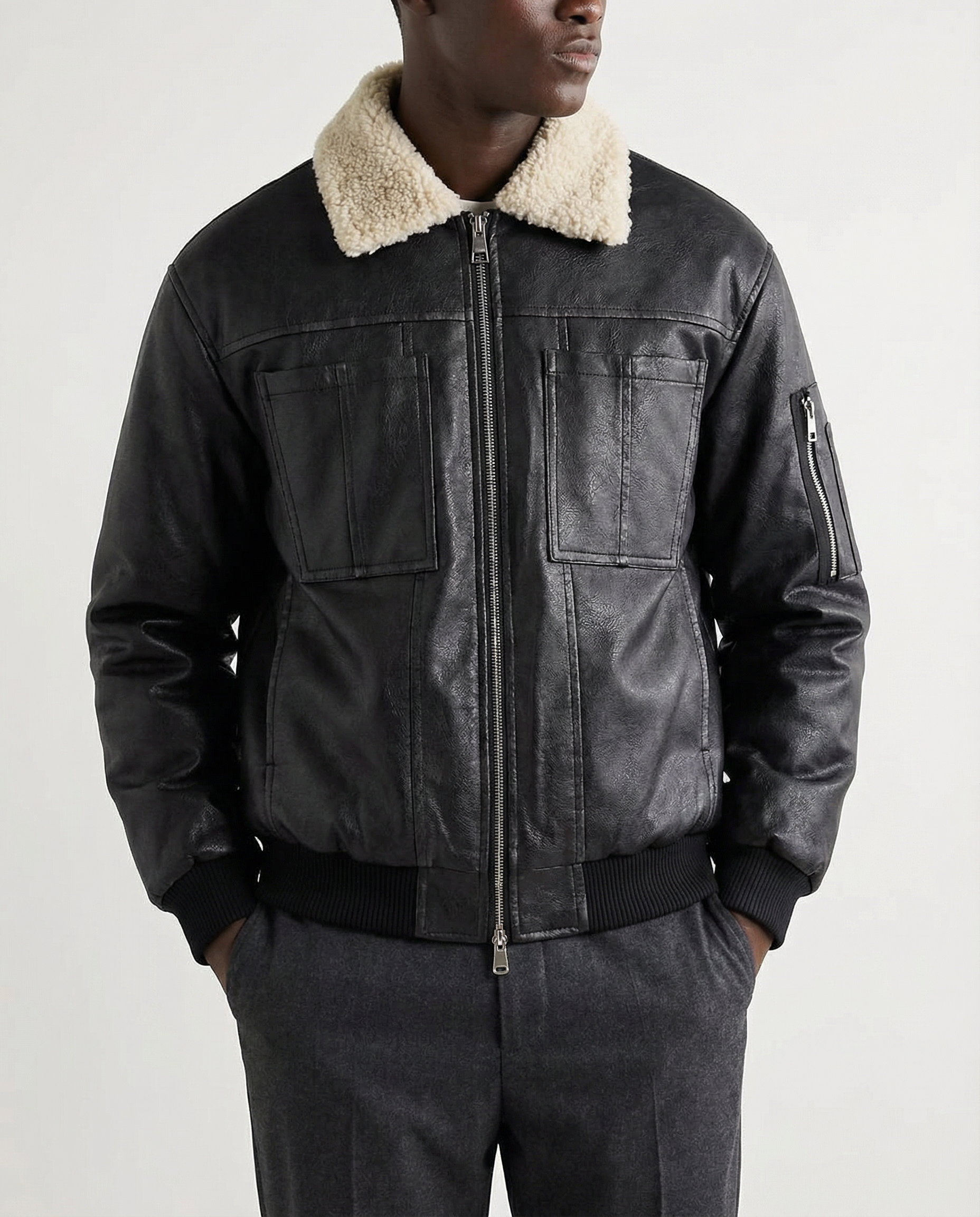 Aurion PU Leather Men's Coat