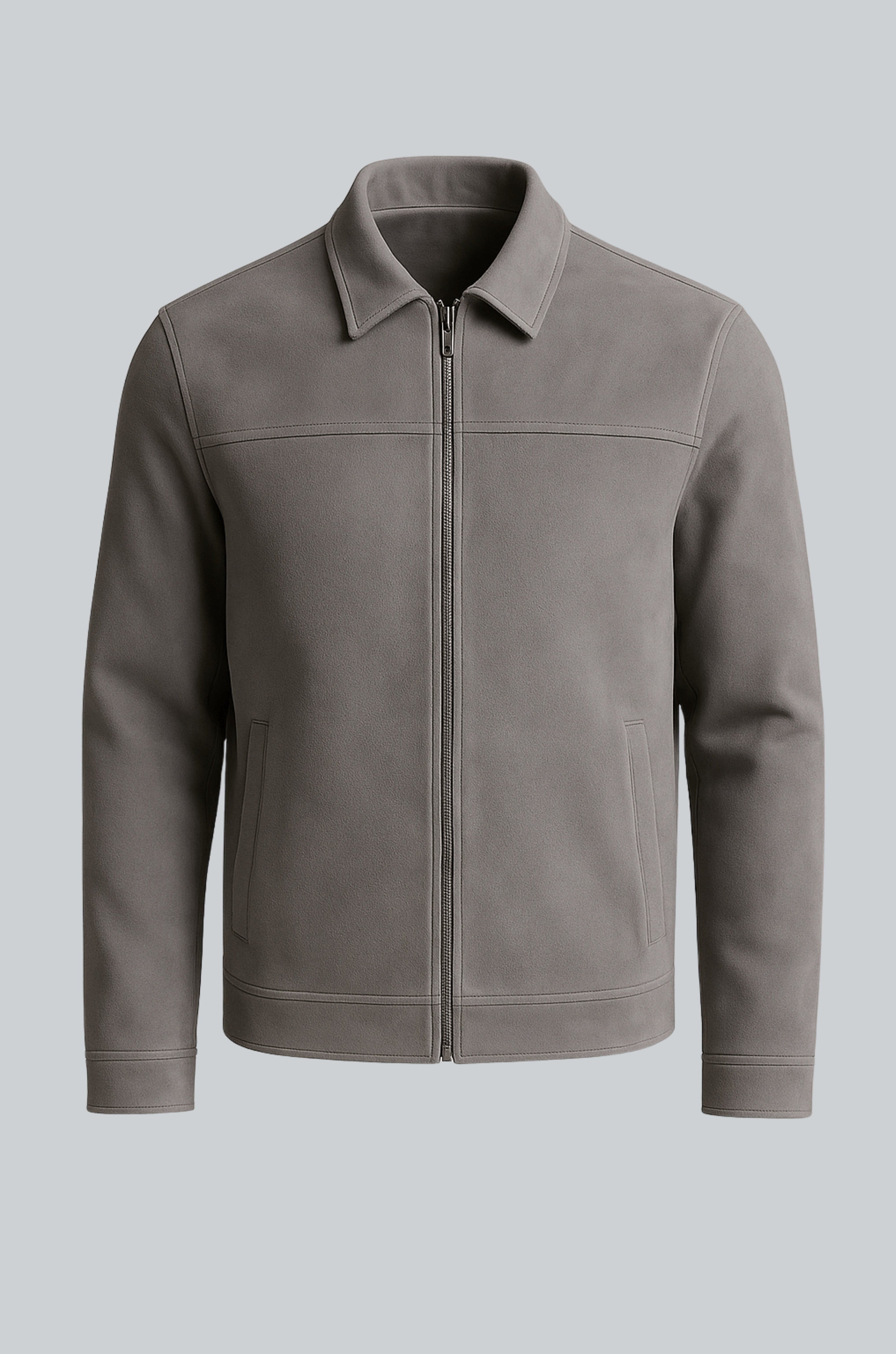 Gray Suede Men's Jacket