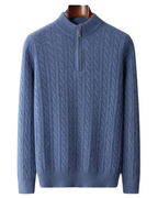 Deneb Cashmere Woven Half-Zip