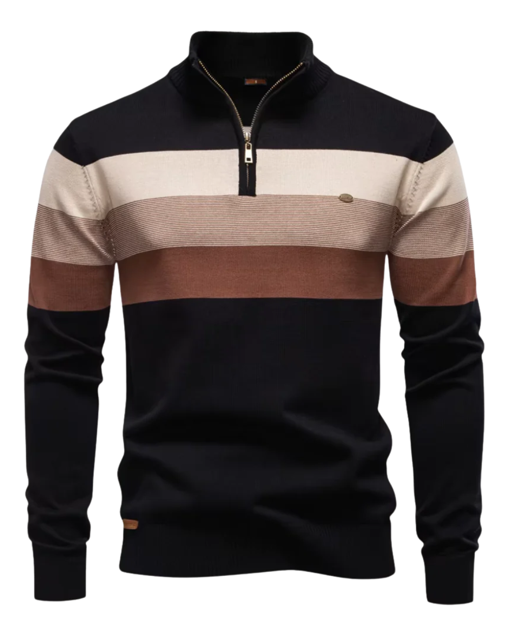Elegant Cotton Zip Sweater