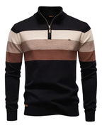 Elegant Cotton Zip Sweater