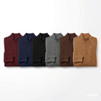Men's Half-Zip Sweater with Stand Collar