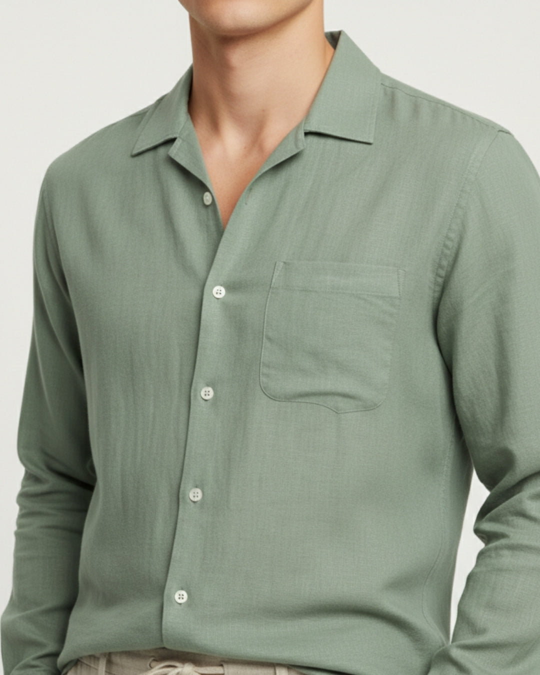 Altavita Linen City Summer Set - Green/Beige