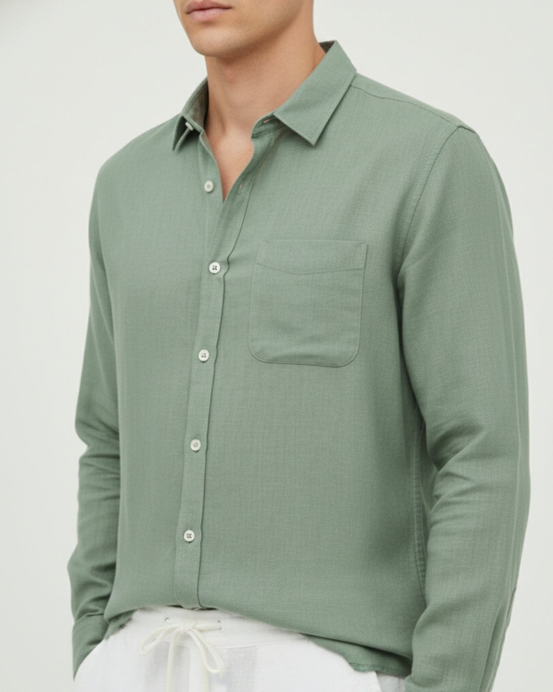 Altavita Linen City Summer Set - Green/White