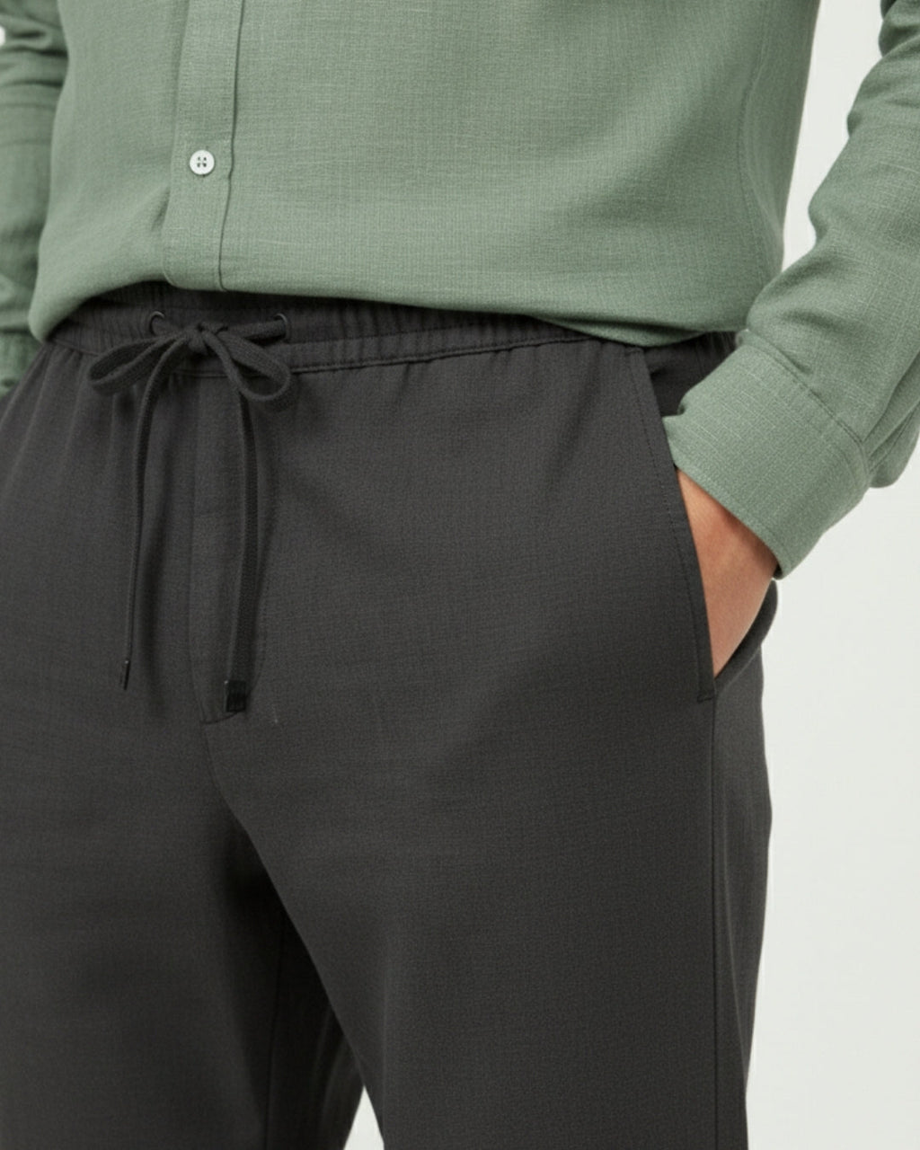 Altavita Linen City Summer Set - Green/Black