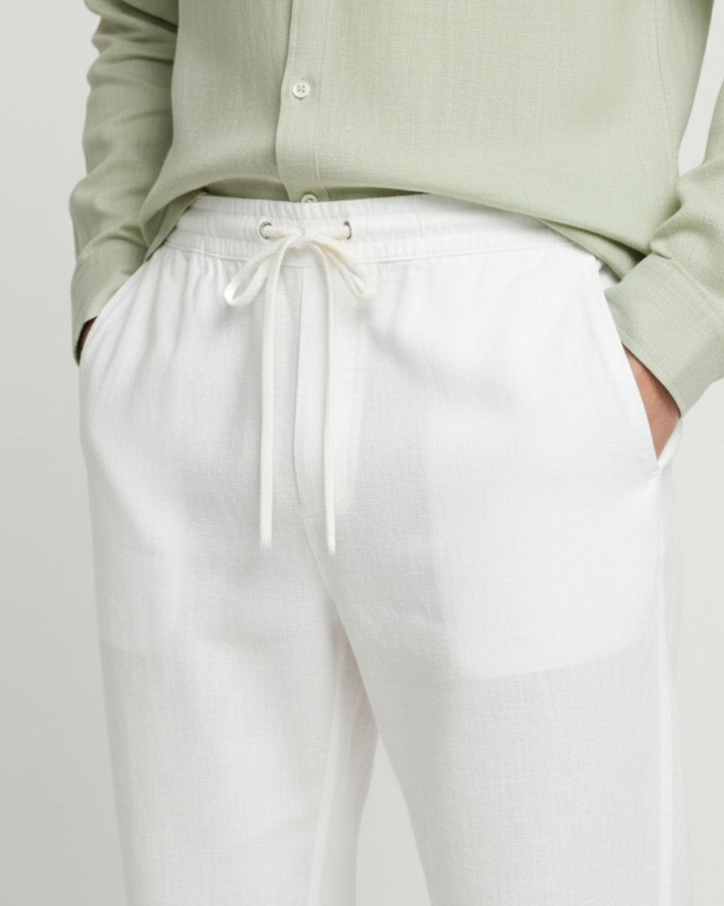 Altavita Linen City Summer Set - Mint/White