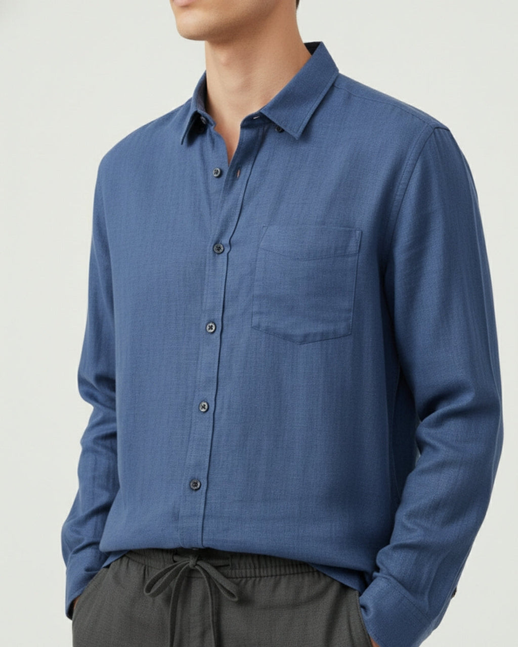 Altavita Linen City Summer Set - Navy/Black