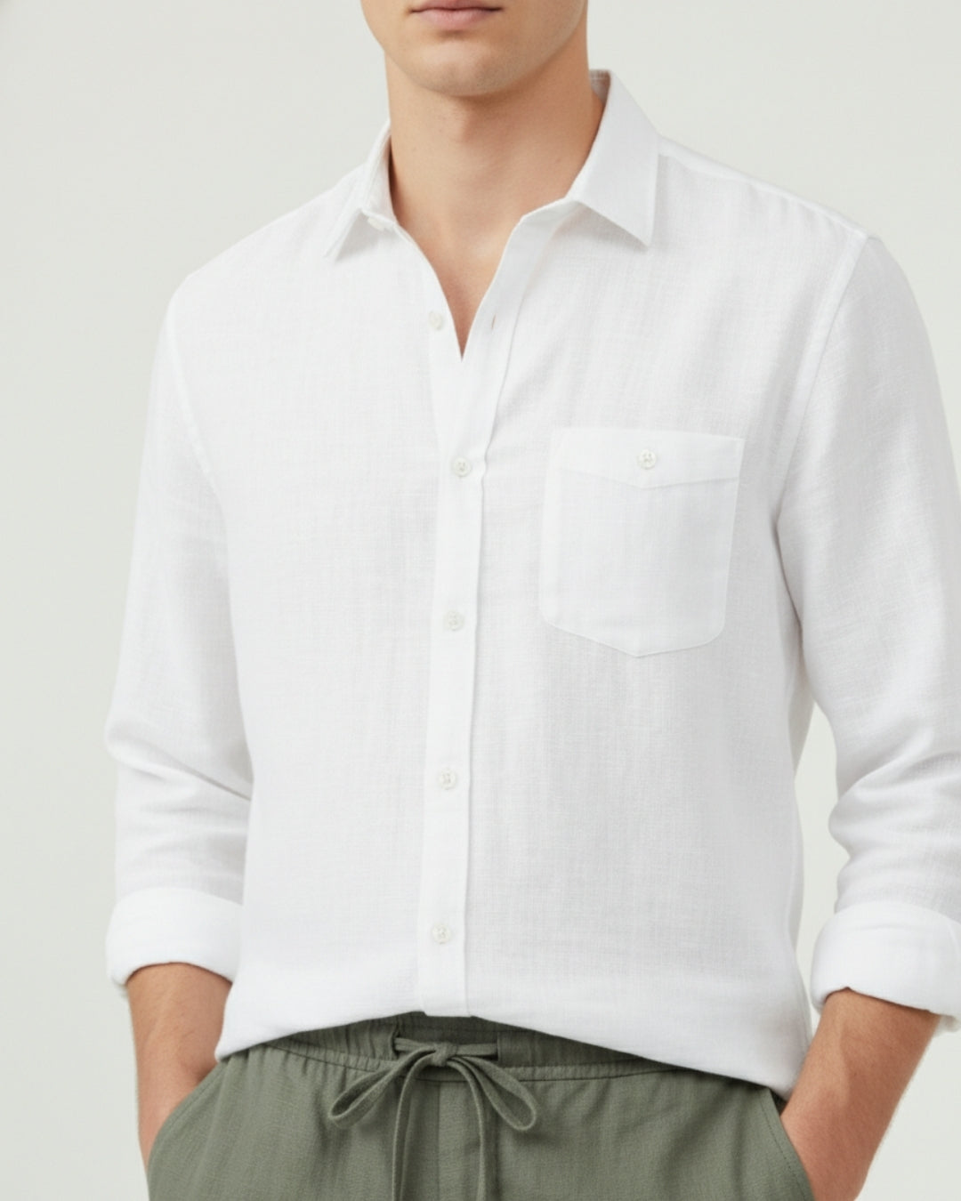 Altavita Linen City Summer Set - White/Grey