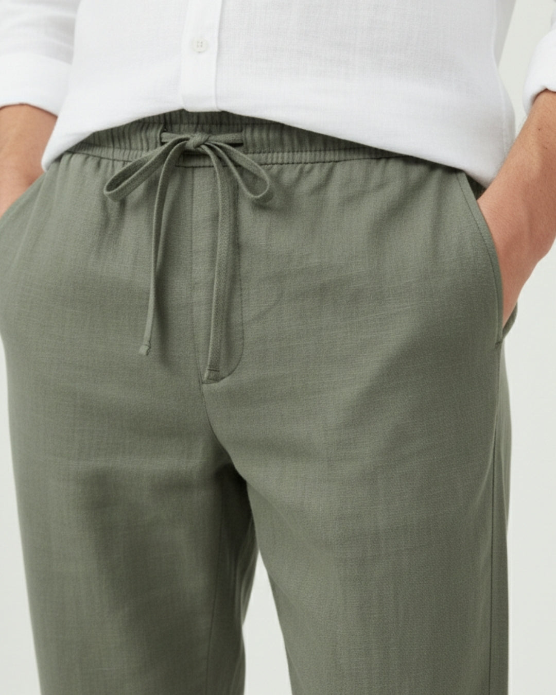 Altavita Linen City Summer Set - White/Green