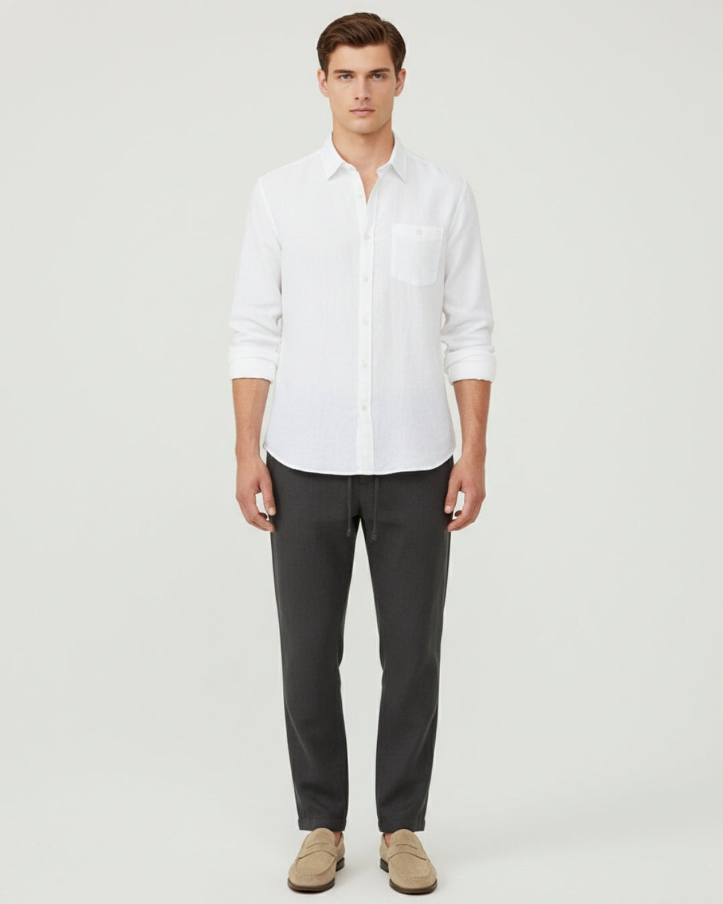 Altavita Linen City Summer Set - White/Black