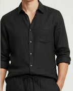 Altavita Linen City Summer Set - Black