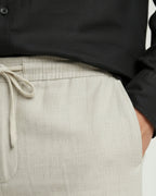 Altavita Linen City Summer Set - Black/Beige