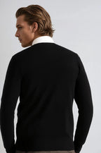 Men's Classic Crew Neck Pullover Sweater - Black