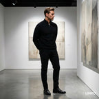 Men's Half-Zip Sweater with Stand Collar