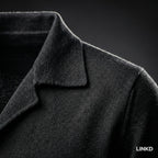 Men's Long Sleeve Knit Shirt with Lapel Collar