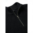 Men's Half-Zip Sweater with Stand Collar