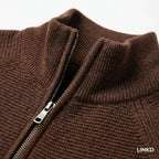 Men's Half-Zip Sweater with Stand Collar