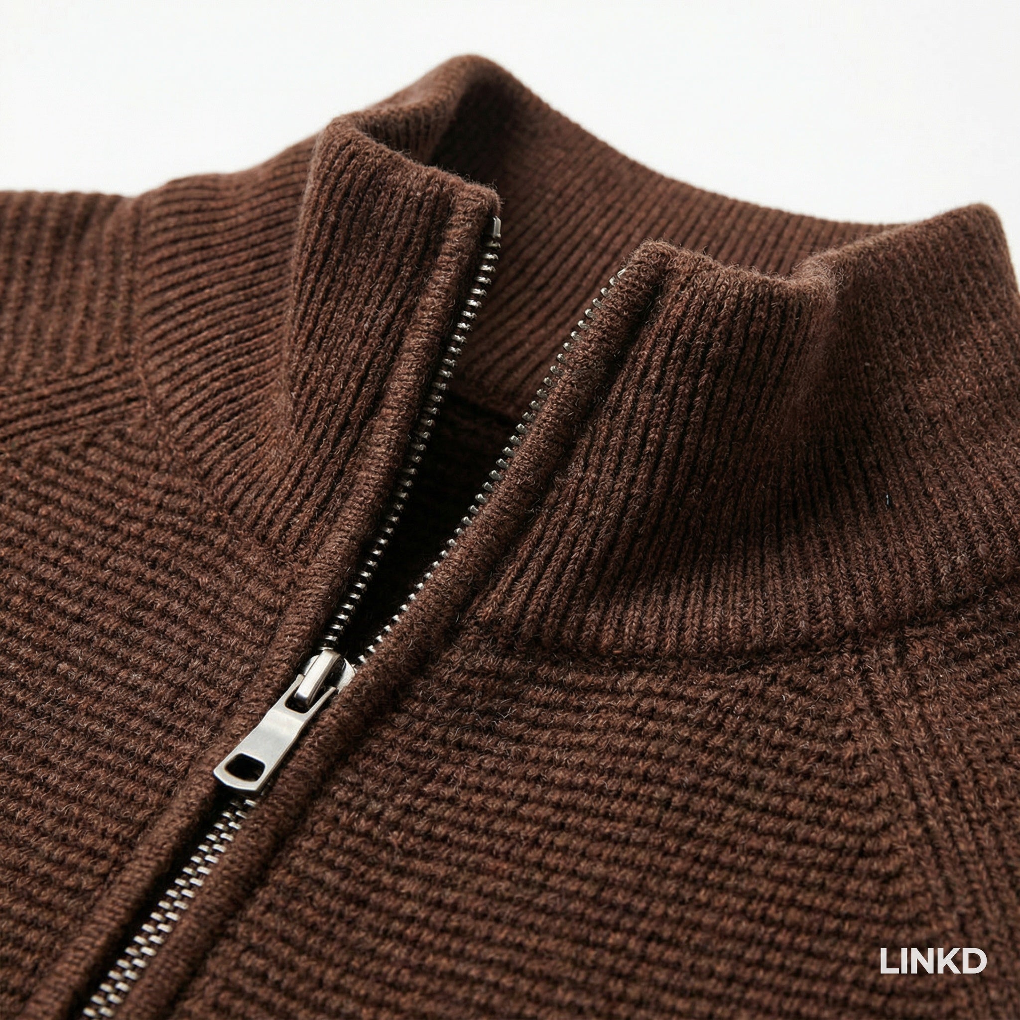 Men's Half-Zip Sweater with Stand Collar