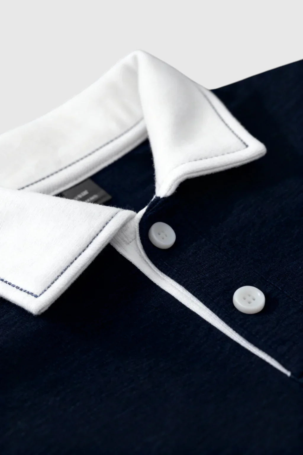 The Contrast Polo - Dark Blue