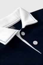 The Contrast Polo - Dark Blue
