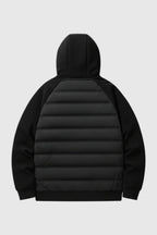 Loose Fit Hooded Down Jacket - Black