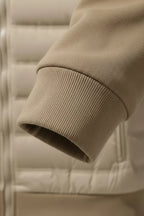 Loose Fit Hooded Down Jacket - Beige