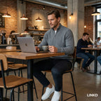 Men's Half-Zip Sweater with Stand Collar