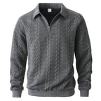 Elegant Patterned Zip Sweater
