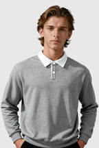 The Contrast Polo — Grey